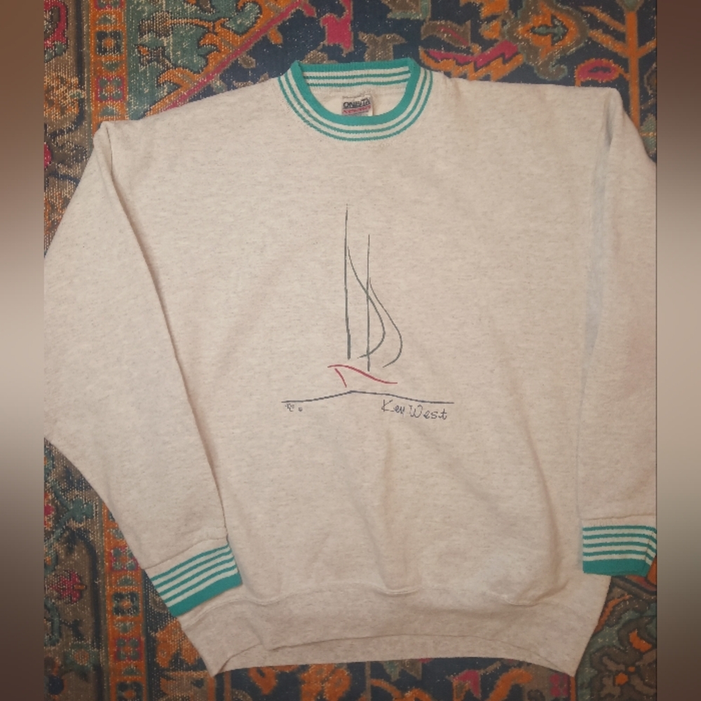 Vintage Oneita Power-Sweats Crew neck Key West Sweatshirt